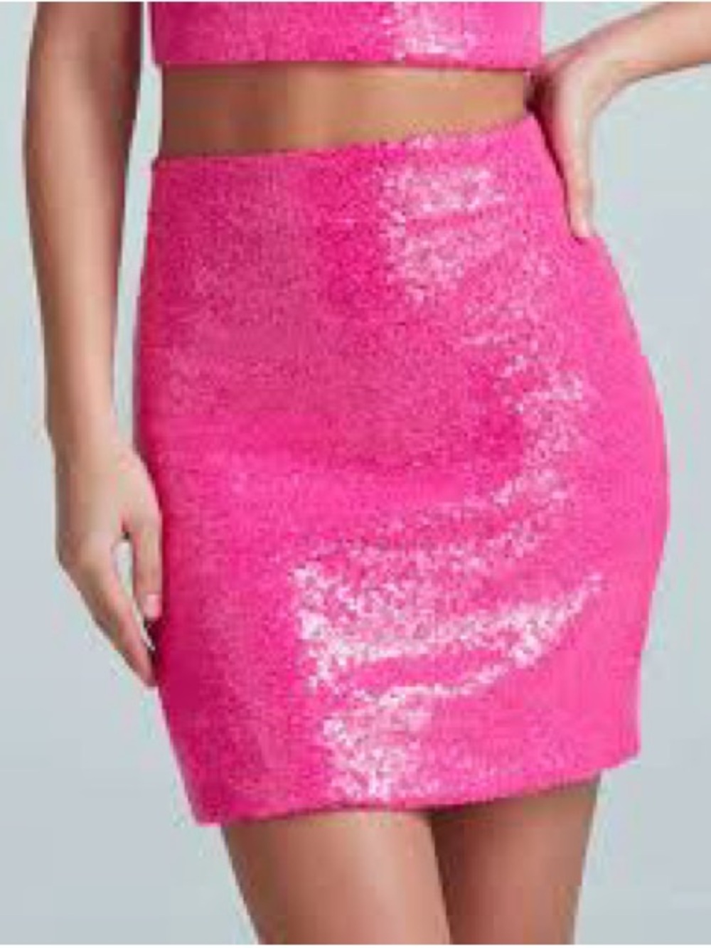 Commando Hot Pink Sequin Mini Skirt - Small